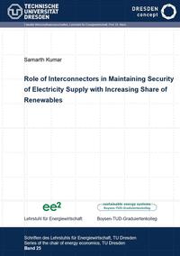 Role of Interconnectors in Maintaining Security of Electricity Supply with Increasing Share of Renewables
