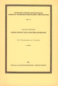 Georg Muffat zur Aufführungspraxis