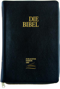 Schlachter 2000 Bibel - Taschenausgabe (Softcover, schwarz, Goldschnitt, Reißverschluss)