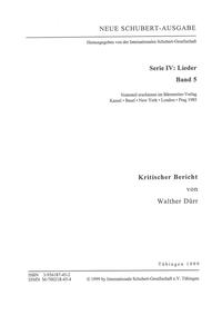 Neue Schubert-Ausgabe. Kritische Berichte / Lieder 5