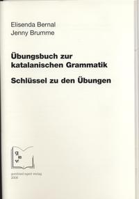 Übungsbuch zur katalanischen Grammatik
