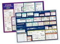 mindmemo Lernposter 2er Set - Französische Zeiten + Wortarten Grammatik lernen Grundwissen Lernhilfe