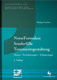 NotarFormulare Sonderfälle Testamentsgestaltung