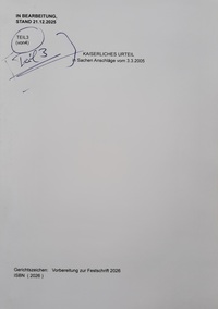 Teil III Kaiserl.Urteil in Sachen Anschläge vom 3.3.2005