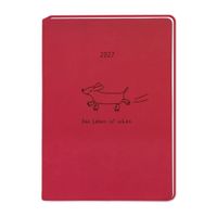 Terminplaner Lederlook 2027 Rot