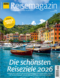 ADAC Reisemagazin mit Titelthema Schönste Reiseziele 2026