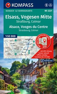 KOMPASS Wanderkarten-Set 2221 Elsass, Vogesen Mitte, Alsace, Vosges du Centre (2 Karten) 1:50.000