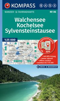 KOMPASS Wanderkarte 06 Walchensee, Kochelsee, Sylvensteinstausee 1:25.000